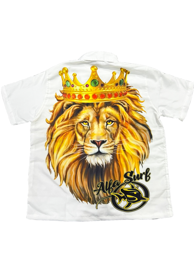 Camisa Botao "Afro Lion"