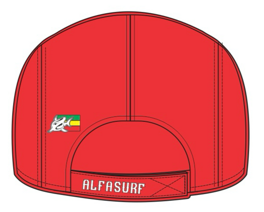 BONÉ ALFA 5 PANEL red reggae