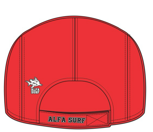 BONÉ ALFA 5 PANEL red